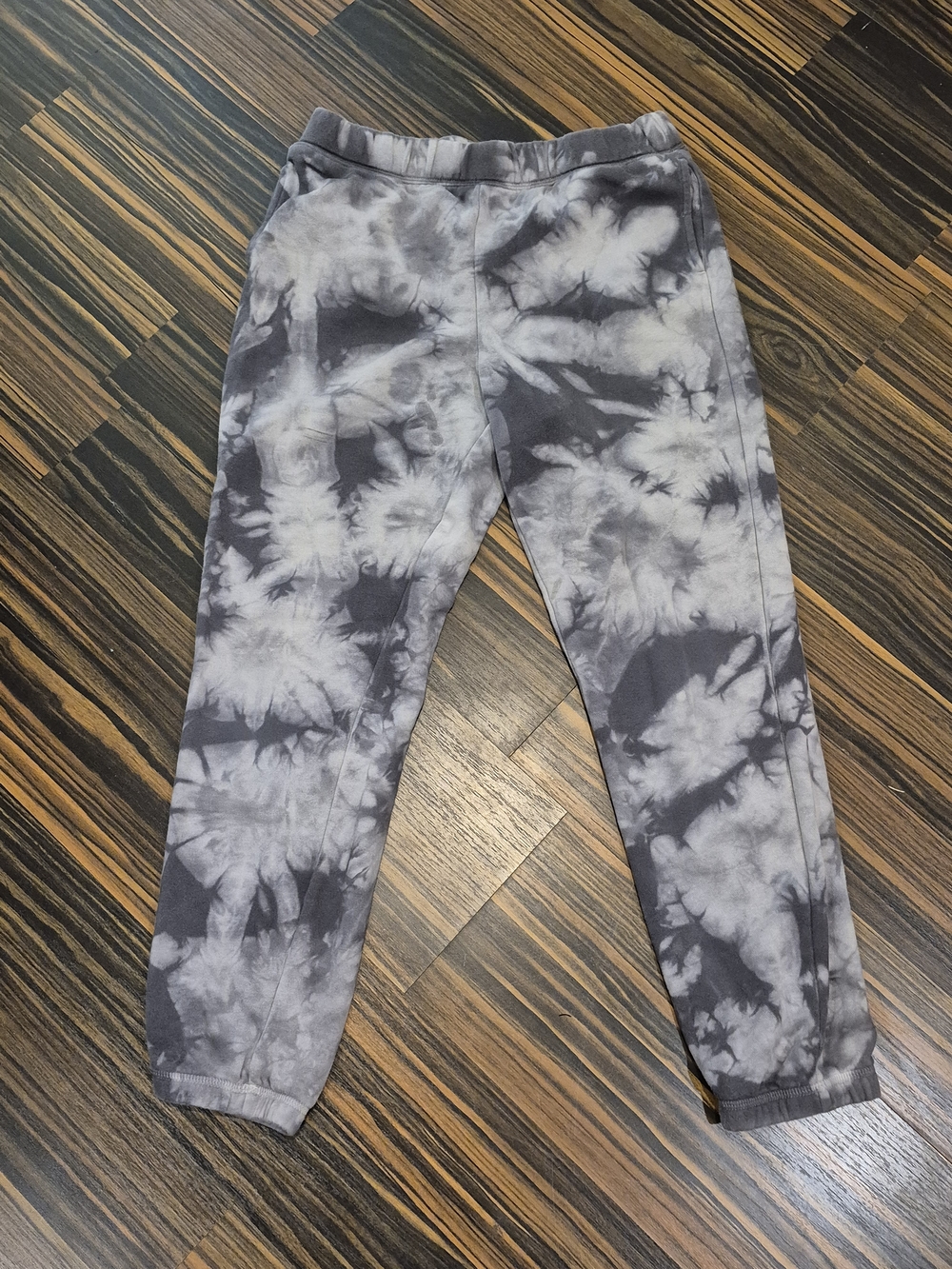 art class Gray & White Tie-Dye Kids Sweatpants